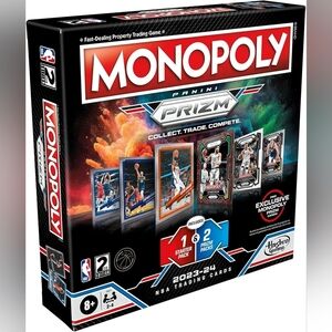 Monopoly Prizm NBA Board Game w/ 2023-24 Panini Trading Cards 🏀 16 Cards 🔥